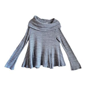 ANTHROPOLOGIE Postmark Women S Swing Top Waffle Knit Shawl Collar Long Sleeve 36